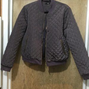 & quilted purple bomber style jacket really nice jacket size Large